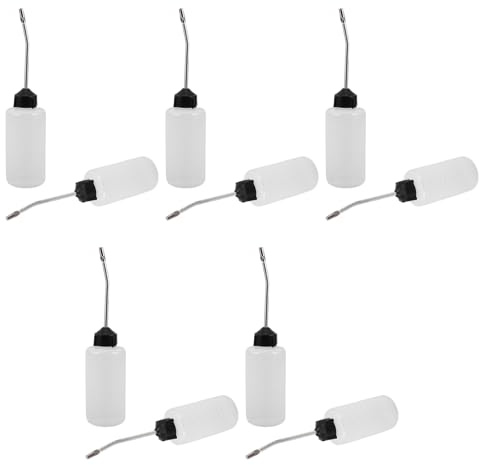 JOINPAYA Set da 10 Bottiglie per Olio da Cucire 120 Ml con Beccuccio in Ferro Contenitore Comprimibile per Oliatore Macchina da Cucire Design Compatto e Tappo Antigoccia Riutilizzabile