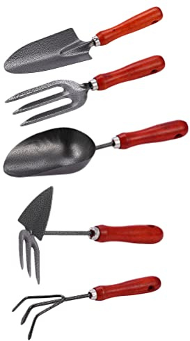 DOITOOL Set Outils de Jardinage Pelles Multifonctions et Râteaux Légers pour Plantation et Entretien des Plantes Portable pour Jardin Extérieur