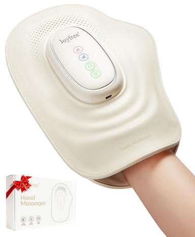 Joyfree Hand Massager with Heat & Air Compression, Upgraded Cordless Lightweight Wrist Massage Large Heated Gloves for Full Hand with 3 Modes 3 Intensity 3 Heat, Gifts for Women Men