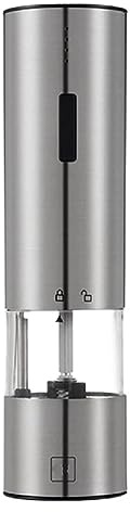 SHCHNA Macinapepe Spezie Macina Sale E Pepe Elettrico con Ricarica USB Mulino Automatico per Macinare Spezie A Luce LED Utensili da Cucina(Blue,Silver,1pcs)