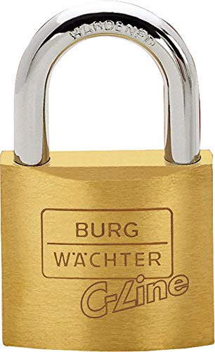 Burg Wächter Vorhangschloss 222 C-Line 3,5 x 10 x 11 mm Messing