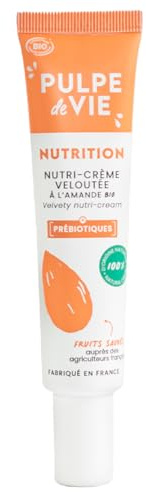 Pulpe de Vie - Crème Visage Certifiée BIO 40ml - Aux prébiotiques - Amande - Soin Peaux Sèches à Très Sèches - Nourrissante & Protectrice - Ingrédients Naturels