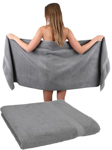 Betz 2 Stück Saunatücher XXL Badetuch Liegetuch Strandlaken Saunahandtuch Premium Frottee 100% Baumwolle Größe 70 x 200 cm Farbe anthrazit