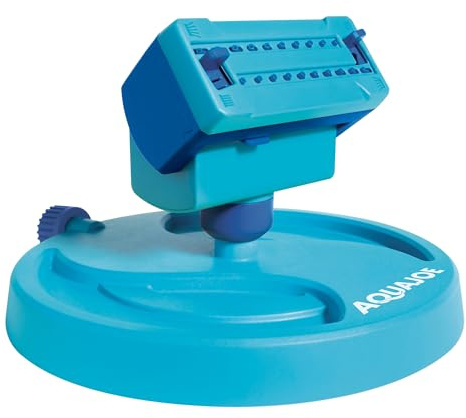 Sun Joe AJ-OSPR20 20-Nozzle Max Coverage Adjustable Gear Driven Oscillating Sprinkler on Sled Base