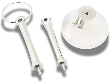 Hanna's Chargeurs Lot de 2 ou 3 Plateaux en Aluminium avec Anneau de préhension, Aluminium, argenté, für 2 Platten