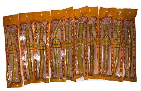 10x Miswak - Siwak - Meswak - Sewak - Holzzahnbürste Zahnputzholz Frisch (Orange)