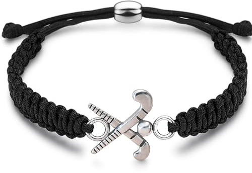 Sportybella Field Hockey Charm Bracelet- Adjustable Bracelets For Girls with Field Hockey Stick Charm. Field Hockey Jewelry Gifts for Field Hockey Players, Teams & Coaches. Friendship Bracelet., One