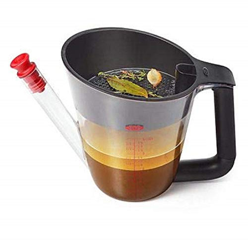 OXO Good Grips Fettabscheider, 1 Liter, Weiß/Schwarz