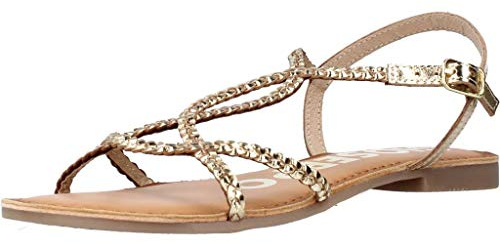 GIOSEPPO Sandalias Doradas de Tiras Finas para Mujer Ossian
