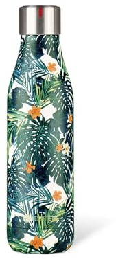 LES ARTISTES Paris A-4011 Bottle'Up, 500 ml, Gourde isotherme sans BPA, Réutilisable, Garde au chaud 12h et au froid 24h, Acier Inoxydable, Design Hawaii