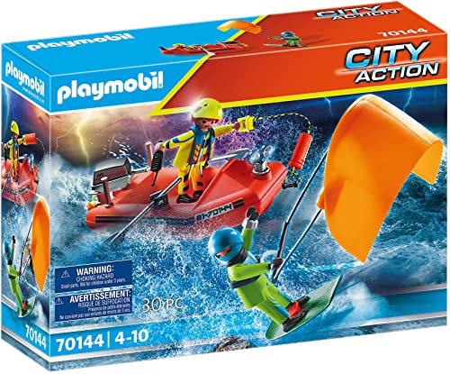Playmobil City Action 70144 Sea Rescue: Kitesurfer Rescue with Speedboat, For ages 4+