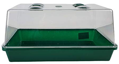 Mini Treibhaus Gewächshaus Anzucht Zimmergewächshaus Kunstoff dunkelgrün 38x24x18 cm