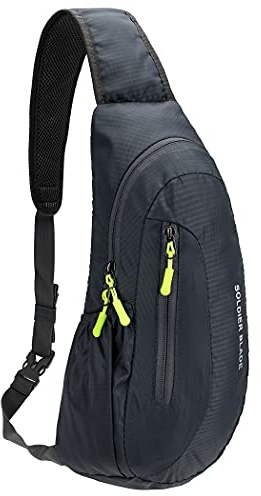 Gisdanchz Sling Bags for Men Water-proof, Lightweight Sports Sling Backpack Small Rucksack for Men Women Cross Body Chest One Strap Shoulder Bags Personal Pocket Small Travel Bag for Gym Sport, Gray
