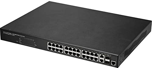 Renkforce RF-4676514 RF-MSW-620 Switch di rete RJ45/SFP 24+2 porte 1 GBit/s Funzione PoE