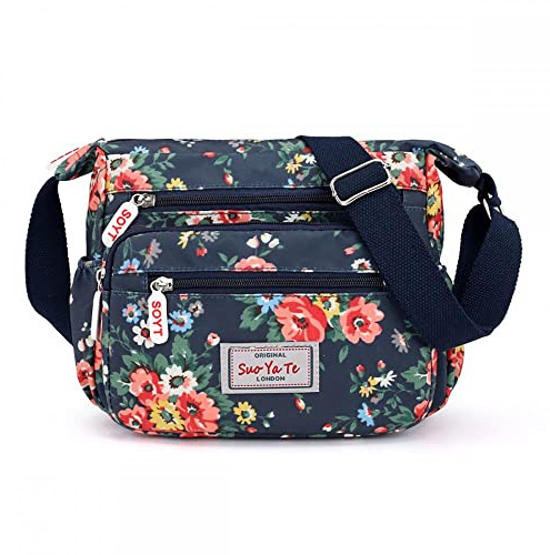 Milky Way Wasserdichte Damen-Umhängetasche, mit mehreren Taschen, verstellbarer Riemen, Crossbody-Handtaschen, lässige Segeltuch-Kuriertaschen