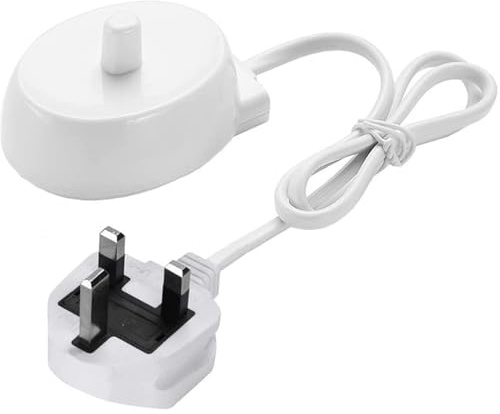 Electric Toothbrush Charger for Oral B UK, Inductive Electric Toothbrush Replacement Charging Base Compatible with Braun Oral B Type 3757 , UK 3 Pin Plug
