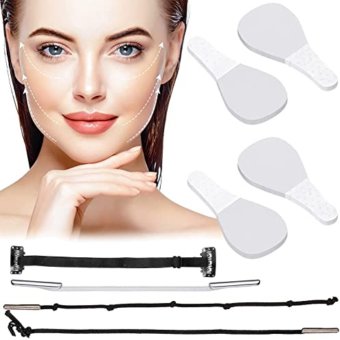 Face Lift Tape Hilos Tensores Faciales 80 Pcs Facial Patches Cinta Facial Impermeable Invisible Para Ocultar Las Arrugas Faciales Doble Mentón Línea V Cara Piel Tensada Cinta de Estiramiento Facial