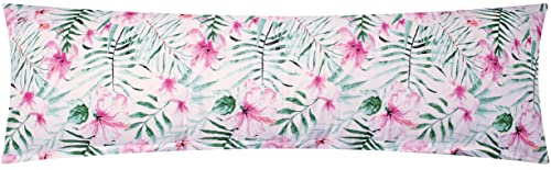 Renforcé Seitenschläferkissen Bezug 40x145cm - Orchidee, Blumen (BS-037/3) | 100% Baumwolle