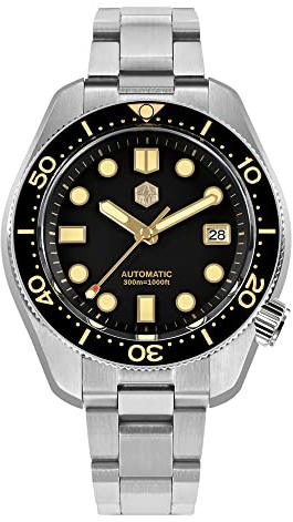 San Martin SN087G Vintage MM300 Herren-Taucheruhr, Saphirglas, 300 m, wasserdicht, NH35, automatische mechanische Armbanduhren, mit Logo, Tauchen