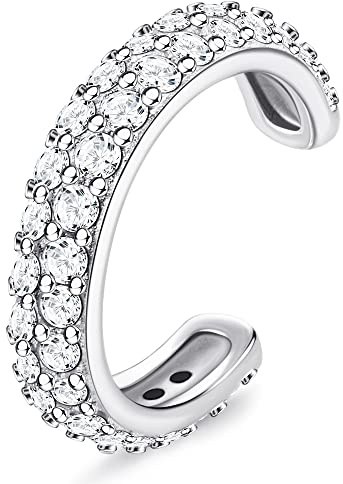ORAZIO 925 Sterling Silber Ohr Manschette CZ Non-Piercing Fake Helix Knorpel Conch Ohrringe für Frauen