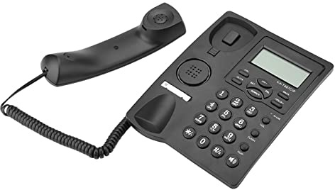 Kurzes Halbfreihändiges Schnurgebundenes Telefon mit LCD-Display und Freisprecheinrichtung Wählscheibe 3-Gruppen-Alarmtelefon Schwarze Funktion 3-Gruppen-Desktop-Telefon mit