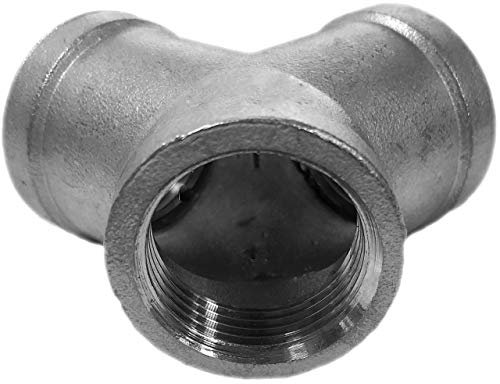 Y Stück aus V4A Edelstahl 2 Zoll IG x IG x IG DN50 Innengewinde Innendurchmesser 57mm Gewinde Fitting Trinkwasser geeignet Rohr Verschraubung 3 fach Verteiler Abzweig VA INOX