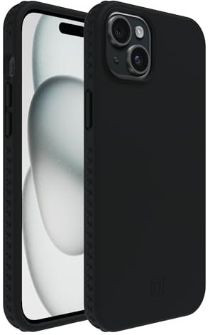 Incipio Grip MagSafe Phone Case for iPhone 15 Plus & iPhone 14 Plus - Protective Phone Case with 14ft Drop Scratch Resistant - 5G & Wireless Charging Cover Made from Recycled Materials (Black)