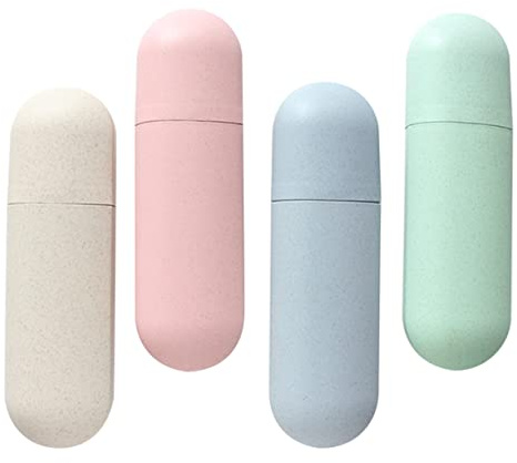 Healifty 4 Pièces Caisse Rangement Plastique Boite Rangement Plastique Brossette Caisse Rangement Étui à Brosse à Dents Stockage Voyage Boîte à Brosse à Dents