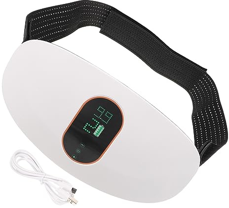 SOLUSTRE fett verbrennen elektrische fußmassageräte Fitnessgeräte Taillenmassagegerät Hüftgurt kabellos Massagegürtel Gesundheitsprodukte Gewichtsverlust Gürtel elektrischer Gürtel Abs Weiß