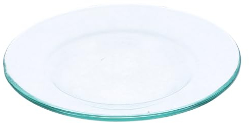 Amosfun Plat en Verre 4.00 Pouces pour Chauffe-Cire Aromathérapie Soucoupe De Remplacement Accessoire pour Diffuseur D'Huile Essentielle Maison