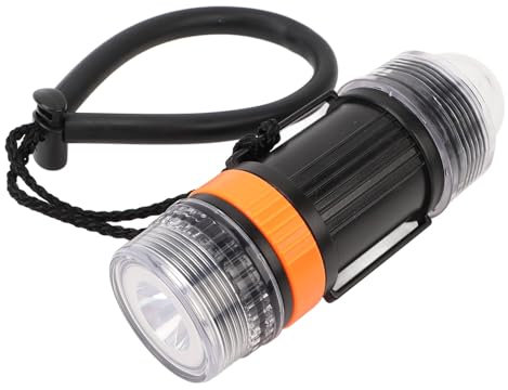 Dive Strobe Light, LED High Brightness Diving Signal Flashlight Battery Powered, Portable Waterproof Flashlight for Underwater Camping Adventure (Black)