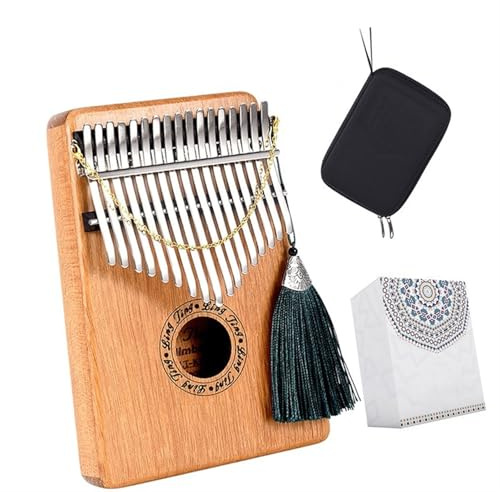 Kalimba Instrument Fingerklavier 17-Noten-Kalimba Anfänger-Einstiegsbox Fingerklavierinstrument Goldenes Sandelholz G-Stimmung