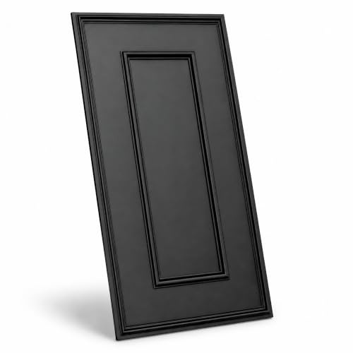 DECCART Wandpaneele Schwarz 100x50 cm 20 Stück | 10 m², Panel wand Paneele Wandverkleidung Innen Deckenverkleidung Wandplatten aus Polystyrol 3d Wall Panels XL