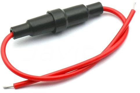 5 Teile/los Glas Sicherungshalter Schraube Typ 5X20mm Mit 22 AWG Draht Kabel 250 V Glas Sicherung Rohr eingebaute Sicherung Gehäuse(5X20MM_500MA)