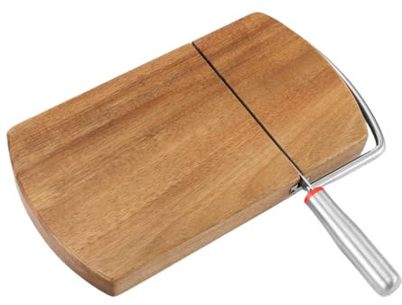 Tabla de cortar queso, tabla de queso con rebanadora | Cortador de queso de 9,2 x 8,4 pulgadas - Rebanadora de trufas antioxidante, herramientas de cocina multifuncionales de madera dura para queso,