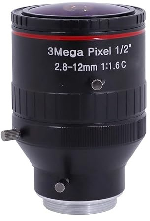 NEWTRASI Obiettivo Zoom grandangolare da 2,8-12 mm Obiettivo Fotocamera con Attacco C da 1/2 Pollice e Zoom da 3 MP