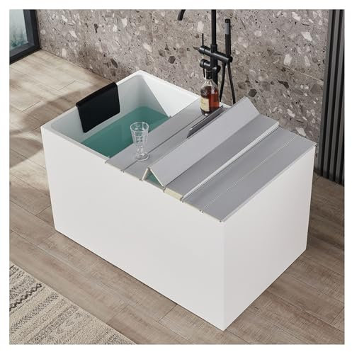 ShAzanz Bandeja Bañera Plegable Cubierta De Bañera Bandejas for Bañera Estante Cubierta De Aislamiento, PVC Tablero De Polvo for SPA De Lujo O Lectura, 0,6cm Espesor Plegable(75x170x0.6cm)