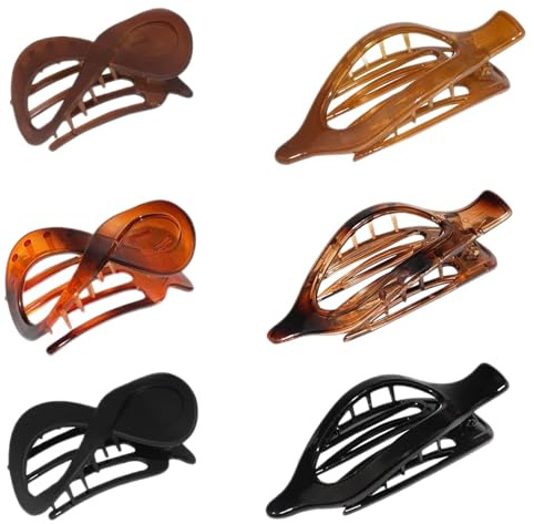 Pinzas planas para el pelo - Pinzas para el pelo plano - Garras horizontales de plátano sin enredos - Accesorios elegantes vintage para la cabeza - Sujeción cómoda para mujeres, novia, estilo diario