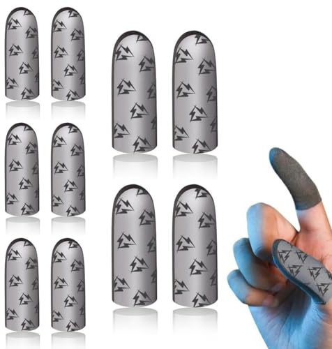 KUMSODE Gaming Finger Sleeve 10 pcs - Compatibles avec Tous Les Jeux Mobiles - Gant de Doigt Gaming - Protège Doigt - Accessoires Gaming Accessoire Téléphone Gamer