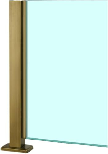 Poteau de Garde-Corps en Verre pour Balcon, terrasse, avec Pince à Verre, Poteau carré en Acier Inoxydable pour clôture en Verre, Maison, Jardin, escaliers, Balustrade