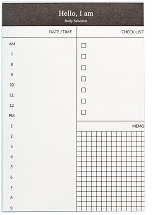 Petit carnet de notes indéchirable - 50 feuilles non lignées - Planificateur quotidien - Bloc-notes - Bloc-notes - Bloc-notes pour planifier et gérer le temps