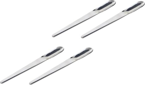 TOYANDONA Mini Cucchiaini Da Caffè Espresso e Da Tè in Acciaio Resistente 4 Pezzi, Cucchiai Piccoli Manico Lungo Ergonomico Per Mescolare Bevande e Dessert