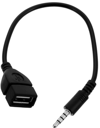 Hemobllo Cavo Adattatore Audio Auto Maschio USB Femmina Compatibile con Vari Modelli Auto Convertitore Segnale Audio per Dispositivi Elettronici Design Compatto e Portatile
