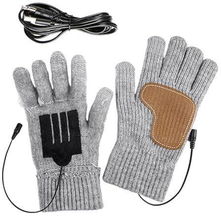 Guanti Riscaldati per Uomini - Regolabile 3 Temperature Touchscreen - Guanti Elettrici Con Batteria USB Caldi | Per Uomini Donne Lavoro In Ufficio Casa Ciclismo Sci Inverno Freddo Campeggio