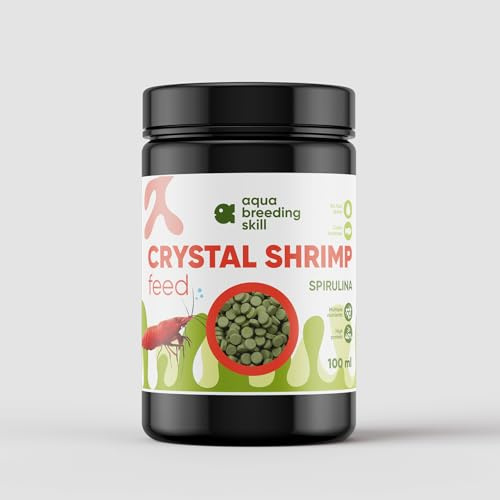 AquaBreedingSkill Spirulina Fischfutter Aquarium 100 ml – Garnelenfutter Tabletten für Garnelen Aquarium, Wels Futtertabletten, Bodenfutter Aquarium für Welse, Schnecken und Wirbellose