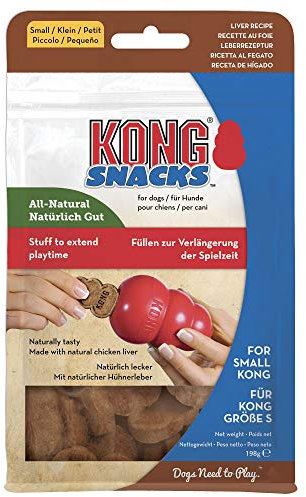 KONG - Snacks - All Natural Dog Treats (Best used with KONG Rubber Toys) - Liver Biscuits - For Small Dogs