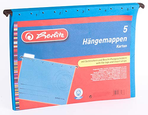 Herlitz 5874664 Hängemappe blau 5er Packung