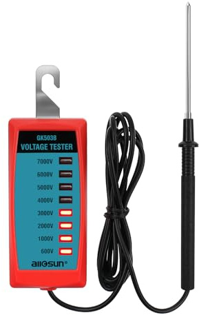 ALLOSUN GK503B NEON Electric Fence Voltage Tester and Fault Finder Max 7 kV, NOT LED, Red