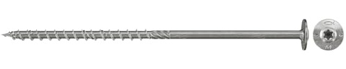fischer Power-Fast FPF-ST 6,0 x 100 A4P Lot de 100 vis pour panneaux d'aggloméré avec filetage partiel et tête fraisée, pour fixation de composants porteurs dans le bois, acier inoxydable - 40569