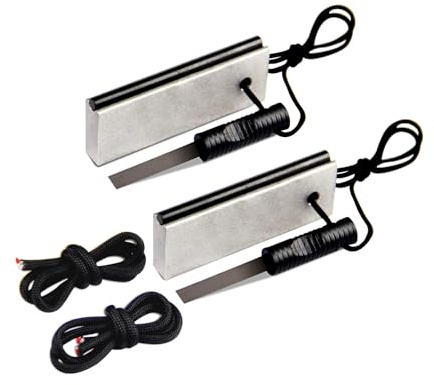 AOFAR Magnesium Fire Starter AF-374 (2-Pack) Waterproof Fire Steel Pouch for Camping, Hiking, Hunting, Backpacking,Outdoor Survival fire Striker kit